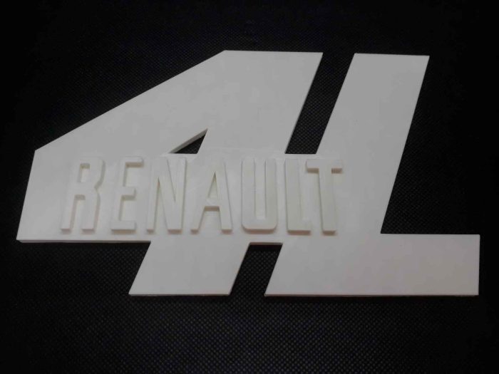 Logo renault 4L imprimé en 3d