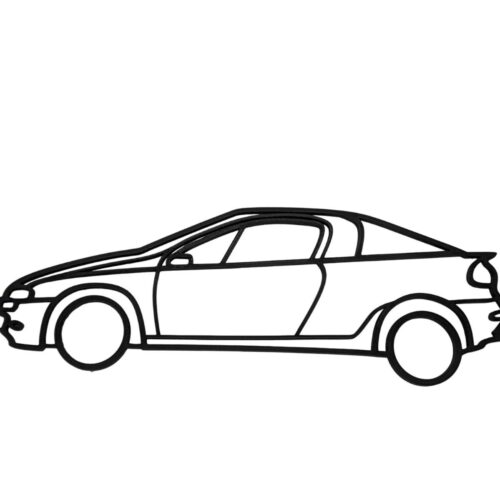 Décoration murale représentant une Opel Tigra 1ère génération de profil