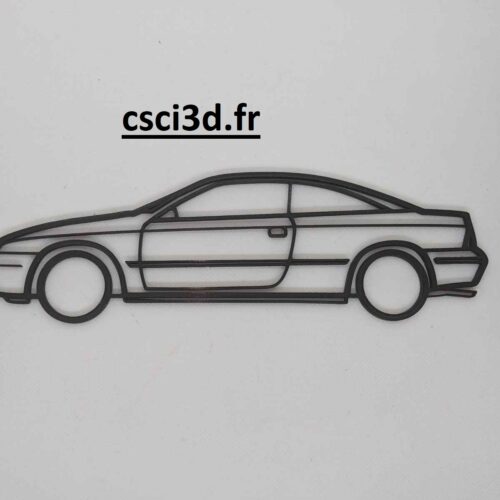 Décoration murale Opel Calibra imprimé en 3d en pla noir