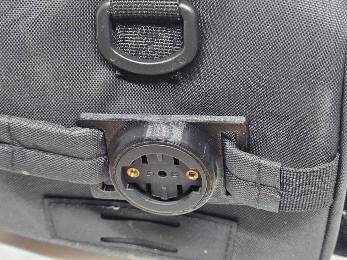 Support de Garmin varia monté sur sangle sacoche vélo