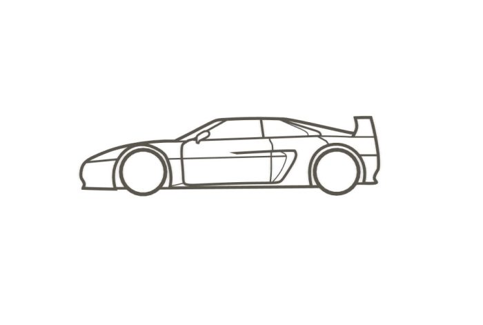 Décoration murale d'une supercar française, une Venturi 400GT.