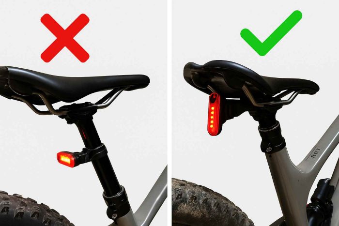 Image repressentant pourquoi utilisé le support de feu de rail de selle sur VTT a tige télescopique