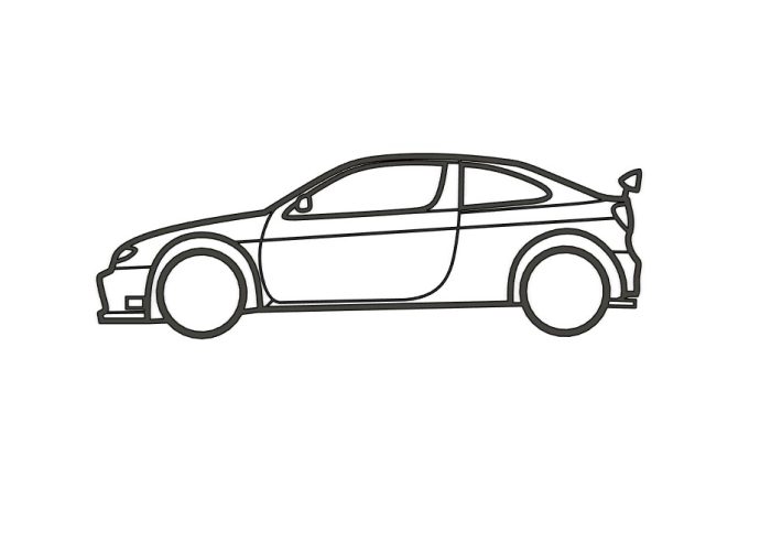 Décoration murale représentant une Renault Mégane Maxi de rallye