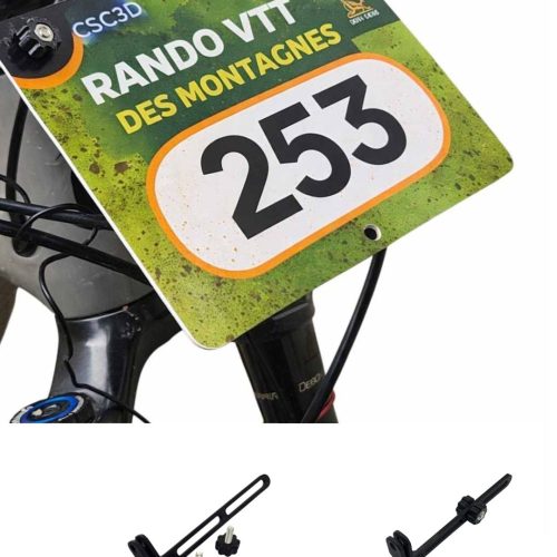 Support de plaque avant monté sur VTT; Support imprimé en 3d en PETG noir par CSCI3D